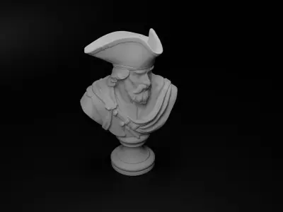 Spanish Conquistador Bust Chess 3D print model get