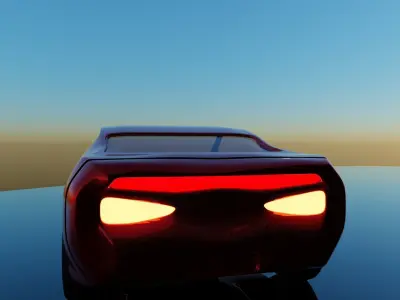 Red Car Free 3D model
