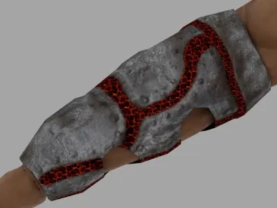 Meet the Inferno Flow Bracelet Armor Low-poly 3D model