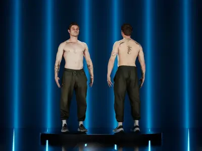 3D Scanned and Optimised  - Realistic Athlete Model 3D model