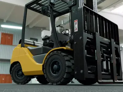 forklift Low-poly 3D model by PhilRivera from CGTrader