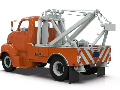 Vintage COE Tow Truck with Holmes 750 Wrecker  3D model