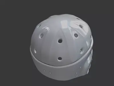 Vintage Leather Football Helmet Retro 3D Printable  3D print model