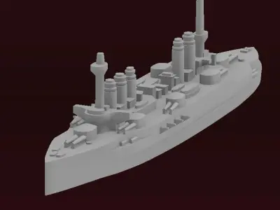 Danton-class battleship 3D print model