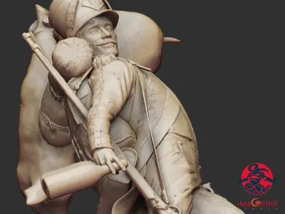 French Voltigeurs - Soldier A 3D print model