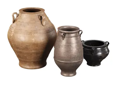 Antique Vases Set  3D model