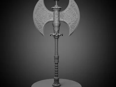Antique axe STL 3D print model