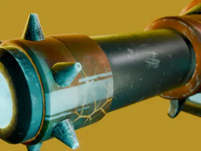 Plasma Gun High Poly 3D model