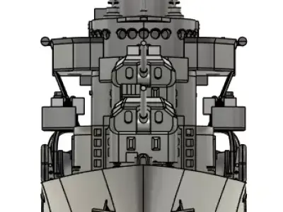 USS Hughes DD 410 - Sims Class Destroyer - RC Model 1-96 Scale 3D print model