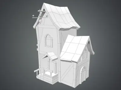 Fantasy House Free low-poly 3D model