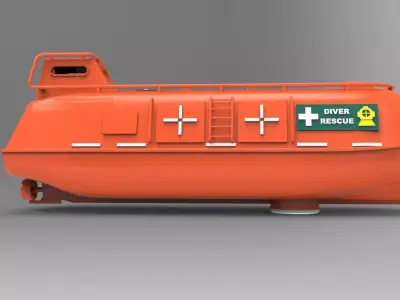 Diver lifeboat type D 3D print model