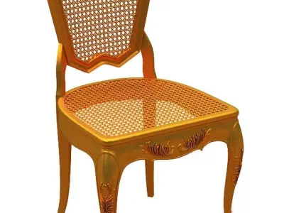 Classical Dining chair Low-poly 3D model