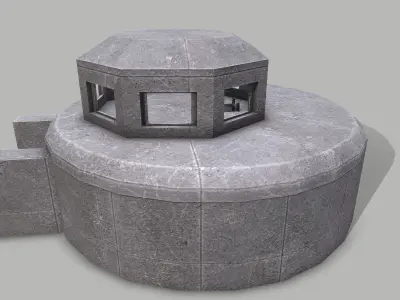Military Bunker 10 Low-poly 3D model
