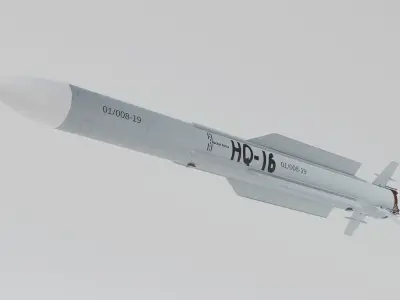 Hongqi-16 Air Defense Missile HQ16 PBR Realistic Missile 3D model