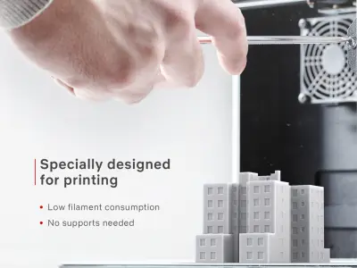 Free 3D Print miniature building RB-US-NY-010 Free 3D print model purchase