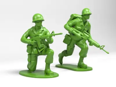 Plastic soldiers figures 3D print model