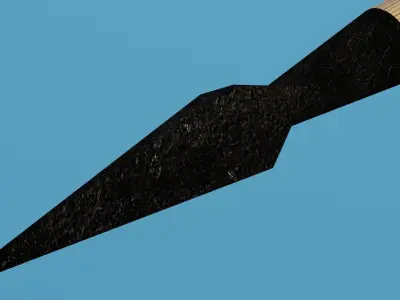 Bodkin Arrow Low-poly 3D model