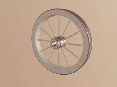 wheel 3D model Textured