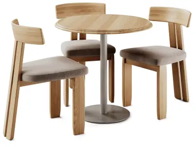 Fameg Ronda Cafe Table and Erika Side Chair 3D model