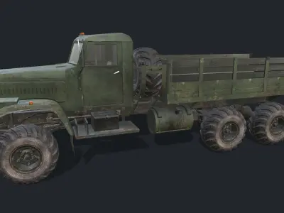KRAZ 255 Low-poly 3D model