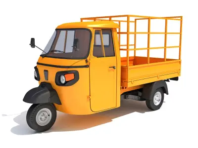 Pickup Mini Truck 3 Wheeler Carrier 3D model
