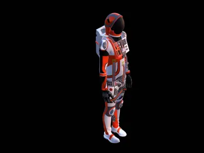 Astronaut Spacesuit Us 3D model