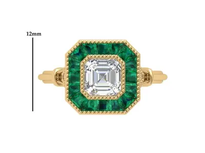 Art Deco Ring 3D print model 33