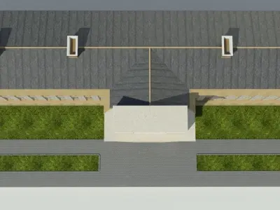 Neoclassical Building Low-poly 3D model