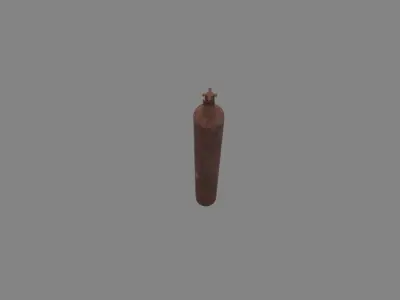 oxygen cylinder rusted Low-poly 3D model