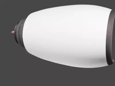 Rotating jet engine 3D model