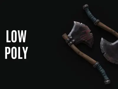 Game Ready Axe Low-poly 3D model