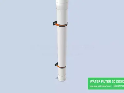 Frp Ro Membrane Housing 4040 Single Pressure Vessel RO System 3D model
