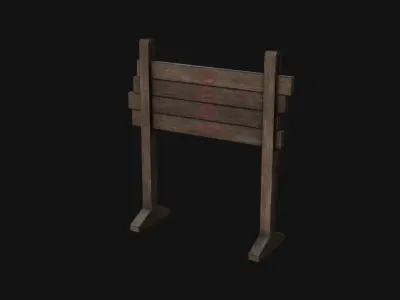 Bow target Low-poly 3D model