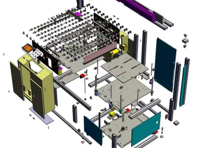 Automatic pick and place machine 3D model