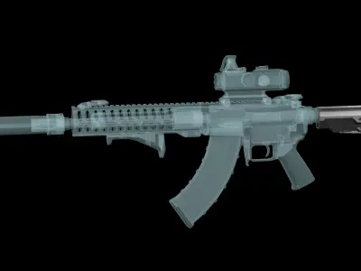 Strike Industries Viper MOD 1 Stock for AR 15 Low-poly 3D model