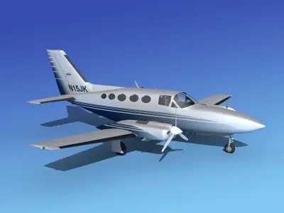 Cessna 414A Chancellor V13 3D model