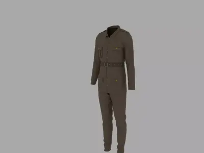 World War II Military Uniform Low-poly 3D model