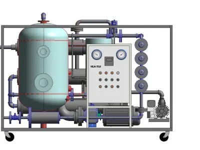 ZJCQ-4 Turbine Oil Purification Assembly 3D model