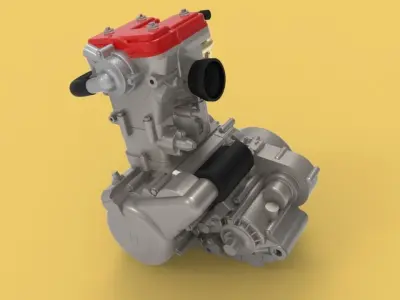 HUSQVARNA SM 630 TE 630 ENGINE MOTORCYCLES FSAE 3D model
