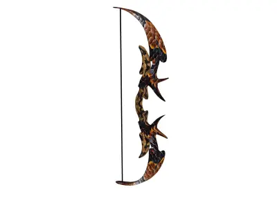 Archery Bow with Animal Skin Low-poly 3D model