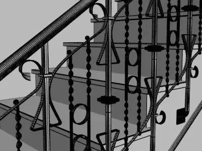 Antique Stairs 3D model
