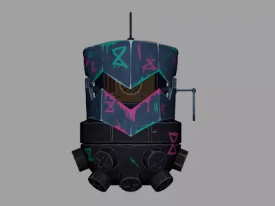 JINX CHOMPER GRENADE CGI or 3D Printed Low-poly 3D model