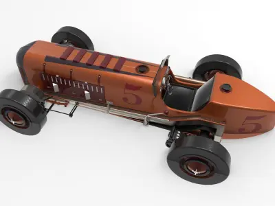 Old Racing Car Free 3D model