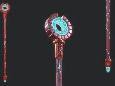 Fantasy Stylish- Staff of Blink Low-poly 3D model