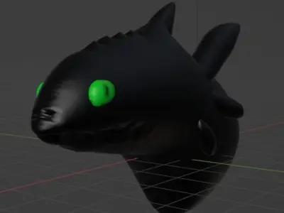 Toothless Dragon 3D Model 3D print model
