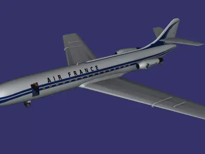 Sud-Aviation SE 210 Caravelle Free low-poly 3D model
