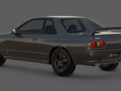 1989 Nissan Skyline GT-R R32 3D Model  The Original Godzilla Low-poly 3D model