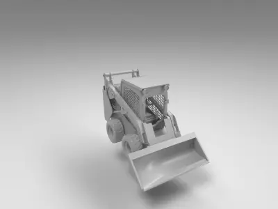 Mini Dozer Low-poly 3D model