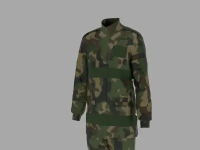 Military Uniform Low-poly 3D model buy