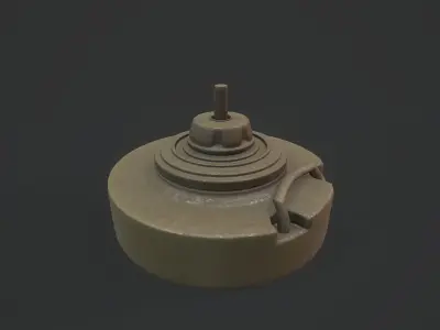 LandMine - Anti-tank - Models and Textures Low-poly Low-poly 3D model